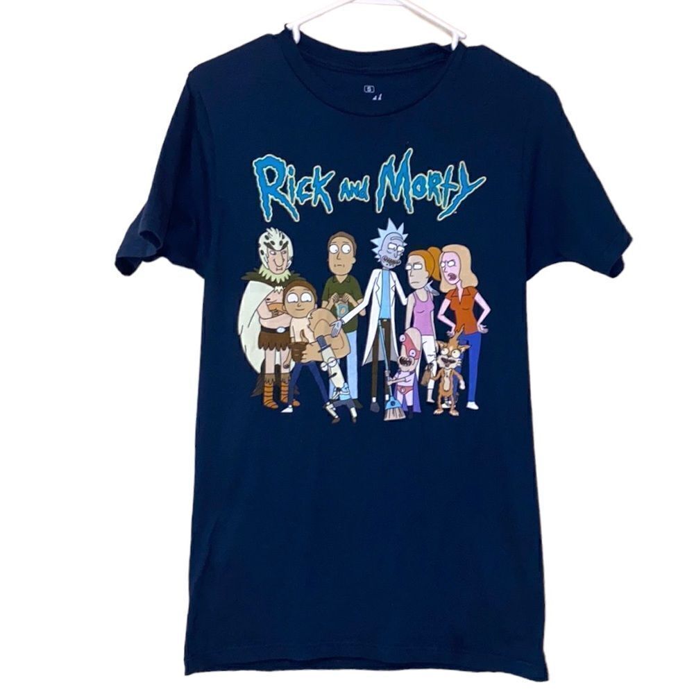 Adult Swim Rick and Morty Cotton Graphic T-Shirt Size Small